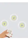 Kablosuz Gün Işığı 3’lü Led Spot Lamba Kumandalı