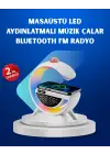 Kablosuz Şarjlı Dijital Saat Rgb Işıklı Bluetooth Hoparlör Çok Fonksiyonlu