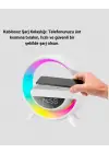 Kablosuz Şarjlı Led Masa Lambası Çalar Saat Ve Beyaz Gürültü Özellikli