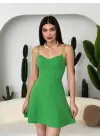 Omarı İnce askılı mini elbise