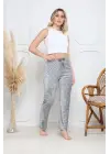Gri Kadife Pijama Altı Kadın Giyim