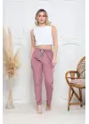 Pembe Kadife Pijama Altı Kadın Giyim