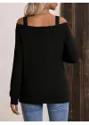 Kadın Askılı Iki Omuzu Açık Salaş Yün Viskon Bluz
