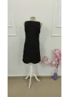 Kadın Askılı V Yakalı Mini Elbise