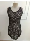 Kadın Askılı Yuvarlak Yakalı Kısa Triko Elbise