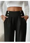 Omarı Rahat Kadın Beli Lastikli Krep Pantolon