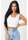 Omarı Yeni Trend Kadın Crop Top Bluz