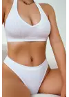 Omarı Seamless Beyaz Kadın Tanga Sütyen Seti