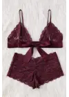 Omarı Dantelli ve Kurdelalı Kadın İç Çamaşır Takımı