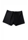 Kadın Dikişsiz Görünmez İz Yapmaz Mini Şort Boxer Siyah