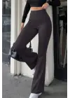 Zarif Yüksek Bel Dalgıç Pantolon