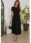 Omarı Şık ve Rahat Kadın Maksi Boy Elbise
