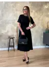 Omarı Rahat Ve Şık Kadın Midi Elbise