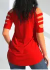 Omarı Şık Detaylı V Yaka Kısa Kollu Bluz