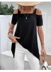 Omarı Omuzları Açık Kadın Viskon Bluz