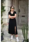 Kadın Kısa Kollu V Yaka Elbise
