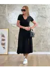 Kadın Kısa Kollu V Yaka Elbise