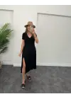 Kadın Kısa Kollu V Yaka Elbise