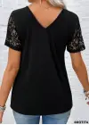 Kadın Kısa Kollu V Yakalı önden Düğmeli Viskon Bluz