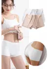 Omarı Dikişsiz Görünmez Mini Şort Boxer Beyaz Ten Seti