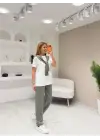 Kadın şal Yaka 3 Parça Takım