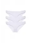 Likralı Beyaz Kadın Slip Külot Seti
