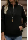 Kadın Uzun Kollu Balıkçı Yaka önden Fermuarlı Polar Bluz