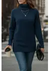 Kadın Uzun Kollu Balıkçı Yaka Triko Bluz