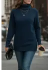 Kadın Uzun Kollu Balıkçı Yaka Triko Bluz