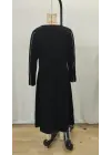 Kadın Uzun Kollu Bisiklet Yaka Midi Modal Elbise
