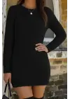 Kadın Uzun Kollu Bisiklet Yaka Triko Elbise