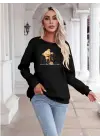 Kadın Uzun Kollu Bisiklet Yaka Viskon Iki Iplik Bluz