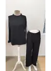 Modern İki İplik Bluz ve Pantolon Takımı