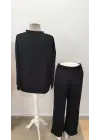 Modern İki İplik Bluz ve Pantolon Takımı