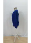 Kadın Uzun Kollu Damla Detaylı Ithal Krep Bluz