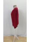 Kadın Uzun Kollu Damla Detaylı Ithal Krep Bluz