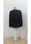 Kadın Uzun Kollu Damla Detaylı Ithal Krep Bluz