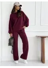 Kadın Uzun Kollu Geniş Kesim Modal Bluz Ve Pantolon Ikili Takım