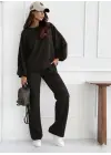 Kadın Uzun Kollu Geniş Kesim Modal Bluz Ve Pantolon Ikili Takım
