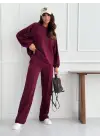 Kadın Uzun Kollu Geniş Kesim Modal Bluz Ve Pantolon Ikili Takım
