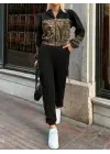 Trend Leopar Desenli İki Parça Takım