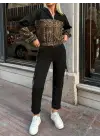 Trend Leopar Desenli İki Parça Takım