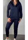 Kadın Uzun Kollu Kapüşonlu Ikili Takım