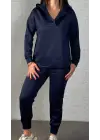 Kadın Uzun Kollu Kapüşonlu Ikili Takım