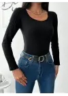 Kadın Uzun Kollu Kaşkorse Bluz