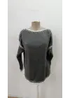 Kadın Uzun Kollu Kayık Yaka Triko Bluz
