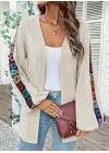 Kadın Uzun Kollu önü Açık şardonlu Kaşkorse Ceket