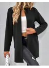 Kadın Uzun Kollu önü Açık Uzun Modal Ceket