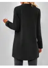 Kadın Uzun Kollu önü Açık Uzun Modal Ceket