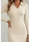 Kadın Uzun Kollu Triko Elbise